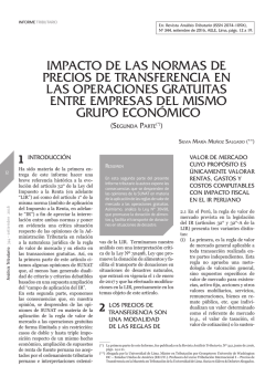 impacto de las normas de precios de transferencia en las