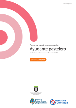 Ayudante pastelero - Ministerio de Trabajo, Empleo y Seguridad