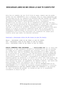 Descargar Libro No Me Creas Lo Que Te Cuento | Free