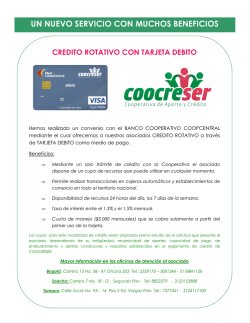 UN NUEVO SERVICIO CON MUCHOS BENEFICIOS