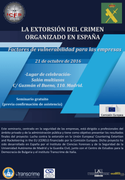 la extorsi&oacute;n del crimen organizado en espa&ntilde;a