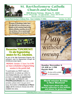 Bulletin - St. Bartholomew