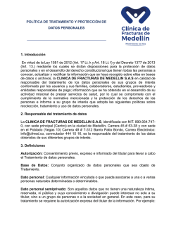 (Art. 17 Lt. ky Art. 18 Lt. f) y del Decreto 1377 de 2013