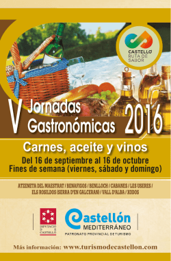 V Jornades Gastron&ograve;miques de les Carns , Oli i Vi