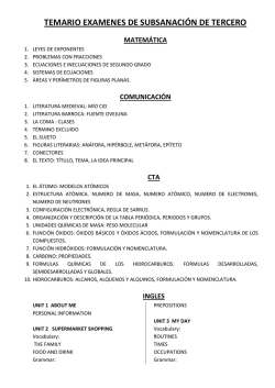 TEMARIO EXAMENES DE SUBSANACI&Oacute;N DE TERCERO