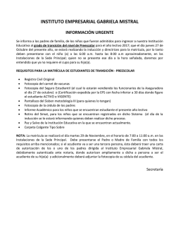 requisitos para la matr&iacute;cula de estudiantes nuevos