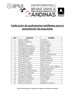 lista de participantes habilitados