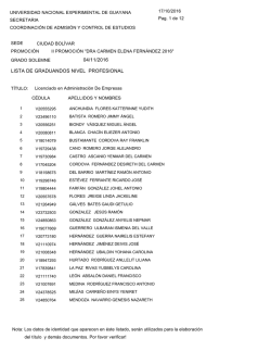 04/11/2016 LISTA DE GRADUANDOS NIVEL PROFESIONAL