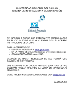 universidad nacional del callao oficina de informaci&oacute;n y comunicaci&oacute;n