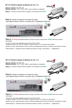 Paso 2: Insertar una bater&iacute;a en la bah&iacute;a de carga, para