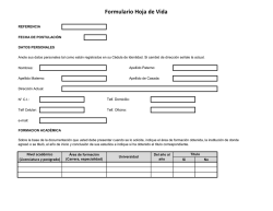 Formulario Hoja de Vida
