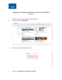 &ldquo;GENERACI&Oacute;N DE INCIDENCIAS POR ALTA DE CLIENTE YPF EN
