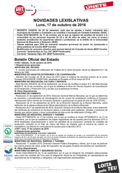 Novidades lexislativas do 17 de outubro de 2016