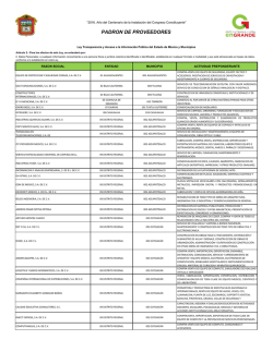 padron de proveedores - Transparencia Fiscal