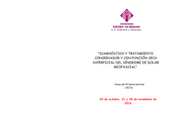 "diagn&oacute;stico y tratamiento conservador y con punci&oacute;n seca