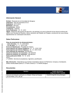 Informaci&oacute;n General Datos Particulares Documentos