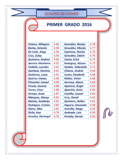 PRIMER GRADO 2016 - Escuela Jos&eacute; Dolores Carrizo Pinilla