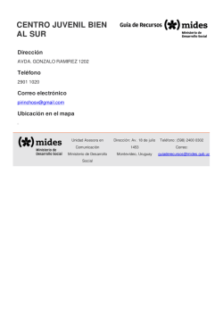 CENTRO JUVENIL BIEN AL SUR - Gu&iacute;a Nacional de Recursos