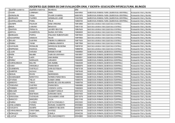 DOCENTES QUE DEBEN DE DAR EVALUACI&Oacute;N ORAL Y