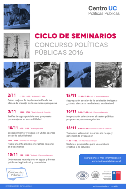 Ciclo de seminarios - Centro de Pol&iacute;ticas P&uacute;blicas UC