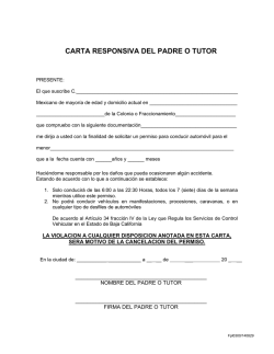 CARTA RESPONSIVA DEL PADRE O TUTOR