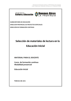 Material para el docente Selecci&oacute;n de materiales de