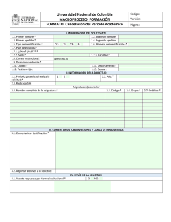 Cancelaci&oacute;n de per&iacute;odo - Facultad de Minas