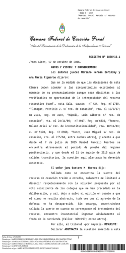 C&aacute;mara Federal de Casaci&oacute;n Penal