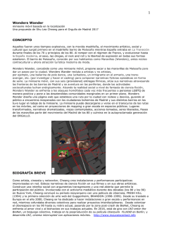 Wonders Wander CONCEPTO BIOGRAF&Iacute;A BREVE