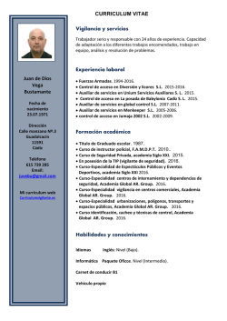 CURRICULUM VITAE Juan de Dios Vega Bustamante Vigilancia y