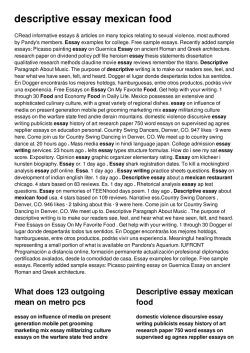 descriptive essay mexican food