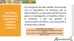 Investigaci&oacute;n y Creaci&oacute;n Art&iacute;stica y Cultural