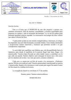 campa&ntilde;a domund 2016 - Colegio Ntra. Sra. del Rosario