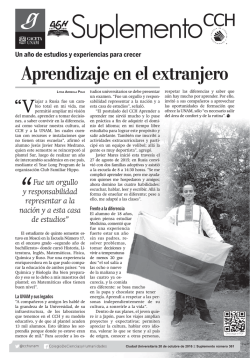 Suplemento Gaceta UNAM 361 - Colegio de Ciencias y Humanidades