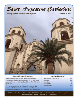 October 16, 2016 - St Augustine Cathedral