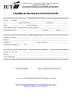 Formatos y pautas de Servicio Comunitario