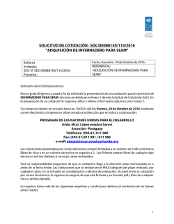 Pliego de Bases y Condiciones