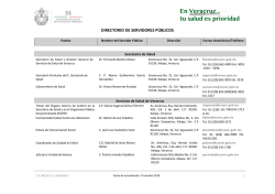 Directorio Detallado de Servidores P&uacute;blicos