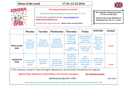 Menu of the week 17.10.-22.10.2016