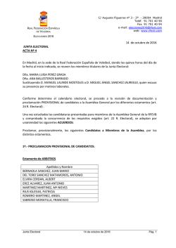 Junta Electoral: Acta N&ordm; 4