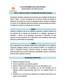 iv metas y objetivos - Ayuntamiento de Oth&oacute;n P. Blanco