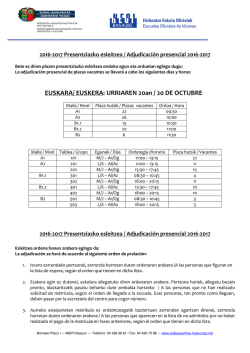 EUSKARA/ EUSKERA: URRIAREN 20an / 20 DE