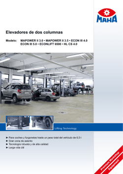 Elevadores de dos columnas - MAHA Maschinenbau Haldenwang