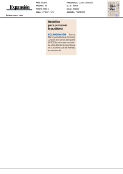 Iniciativa para promover la auditor&iacute;a. Expansi&oacute;n. 20-10