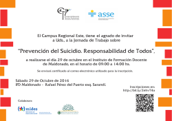 Invitacion jornada suicidio en maldonado