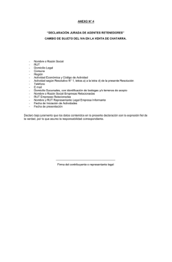 ANEXO N&deg; 4 &ldquo;DECLARACI&Oacute;N JURADA DE AGENTES