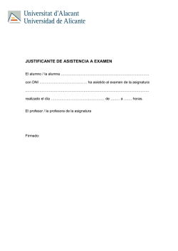 JUSTIFICANTE DE ASISTENCIA A EXAMEN
