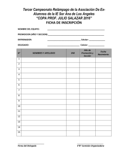 Ficha de Inscripci&oacute;n del 3er Campeonato