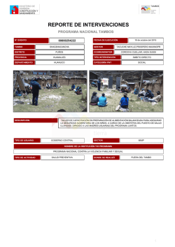 REPORTE DE INTERVENCIONES