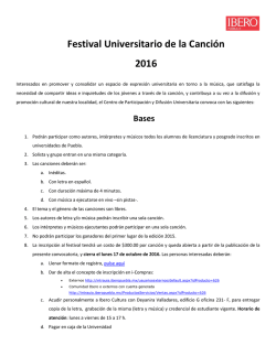 Festival Universitario de la Canci&oacute;n 2016